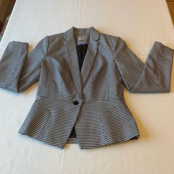 Worthington Petite Gingham Blazer One 